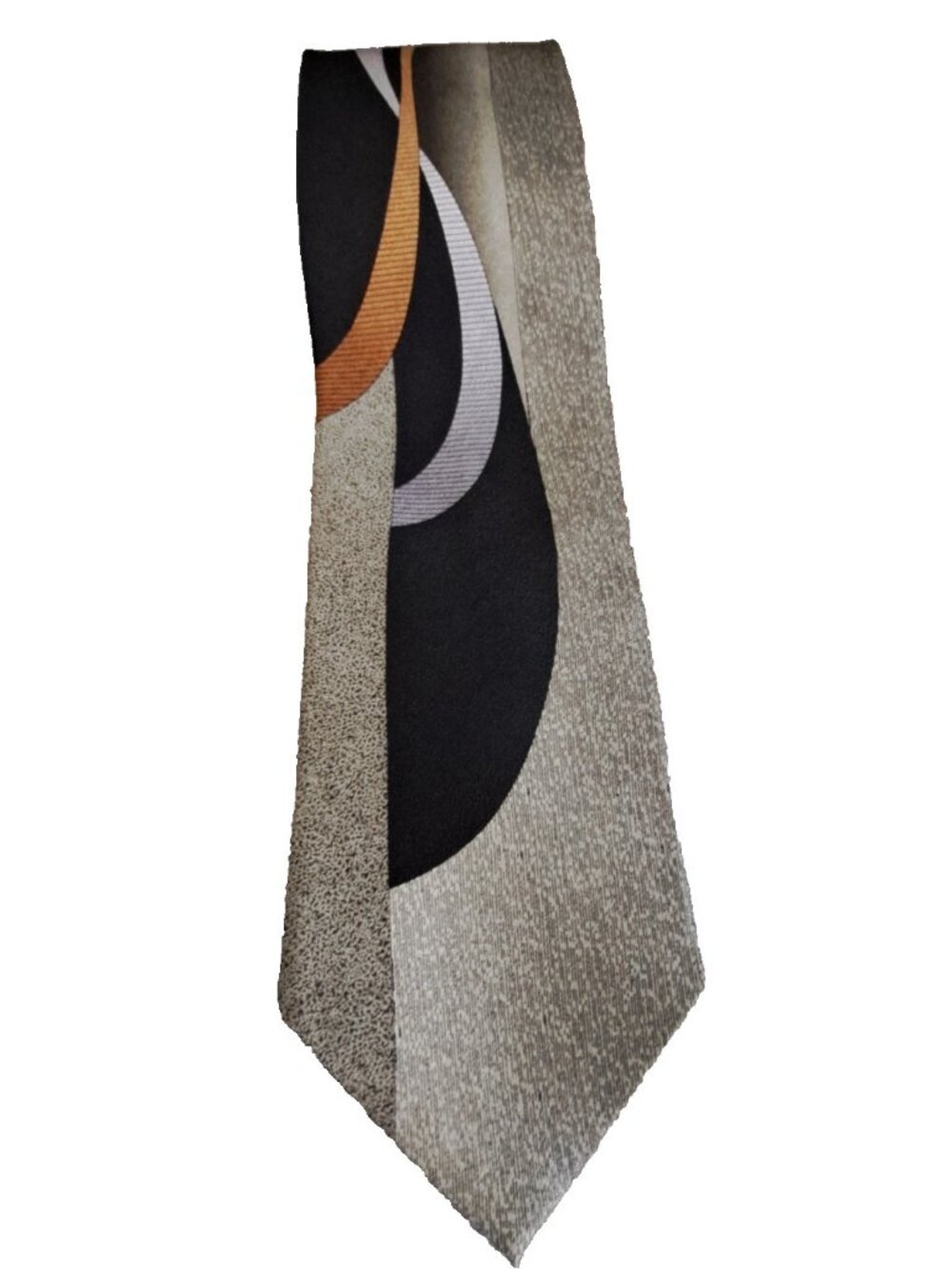 Savvy Geometric Men's Multicolor Silk Hand Made Regular Length Wide Width Tie